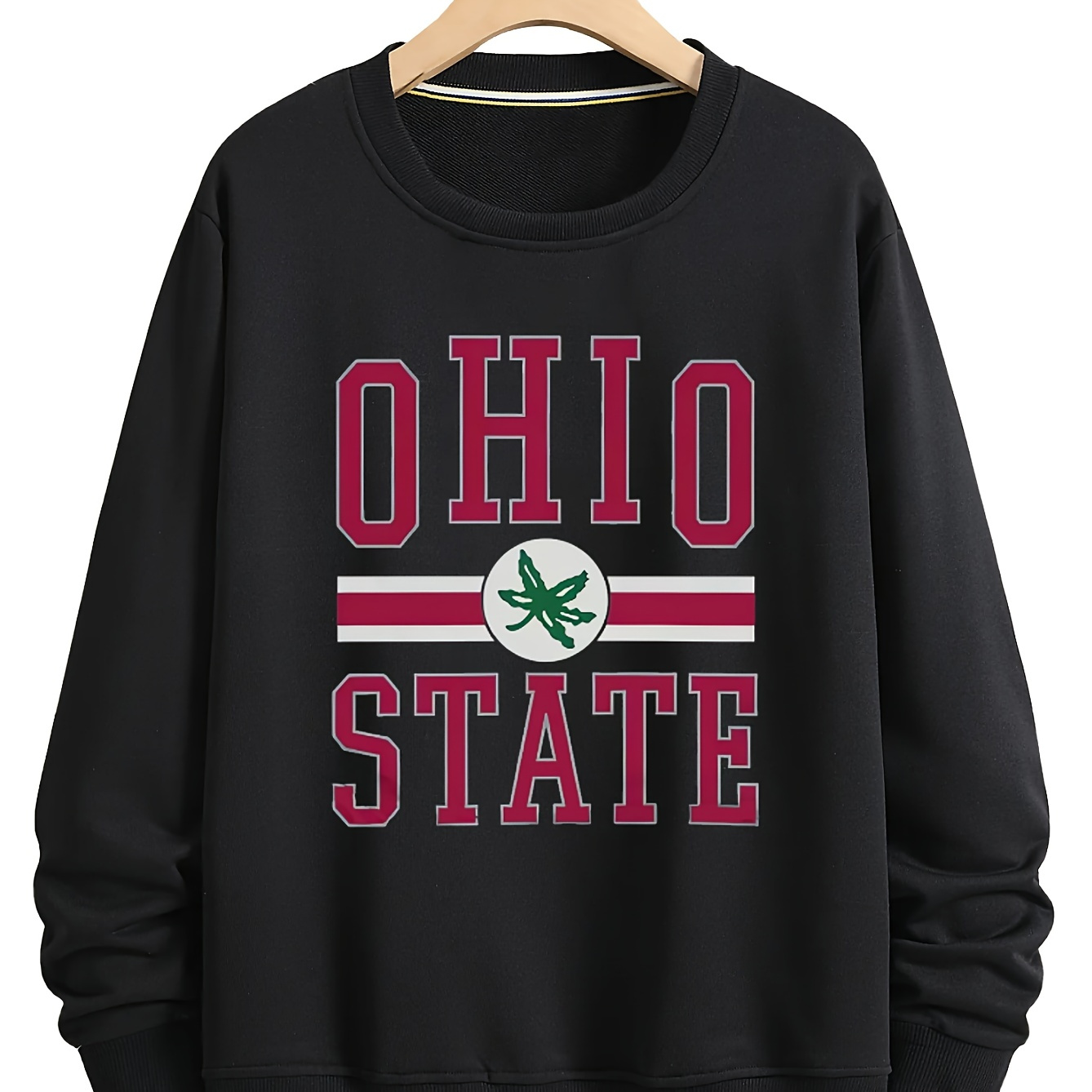 

Ohio State Men's Crewneck Sweatshirt, Long-sleeved Sweatshirt, Trendy And Fashionable , Sports Sweatshirt, Suitable For Casual Wear, Holiday Gifts