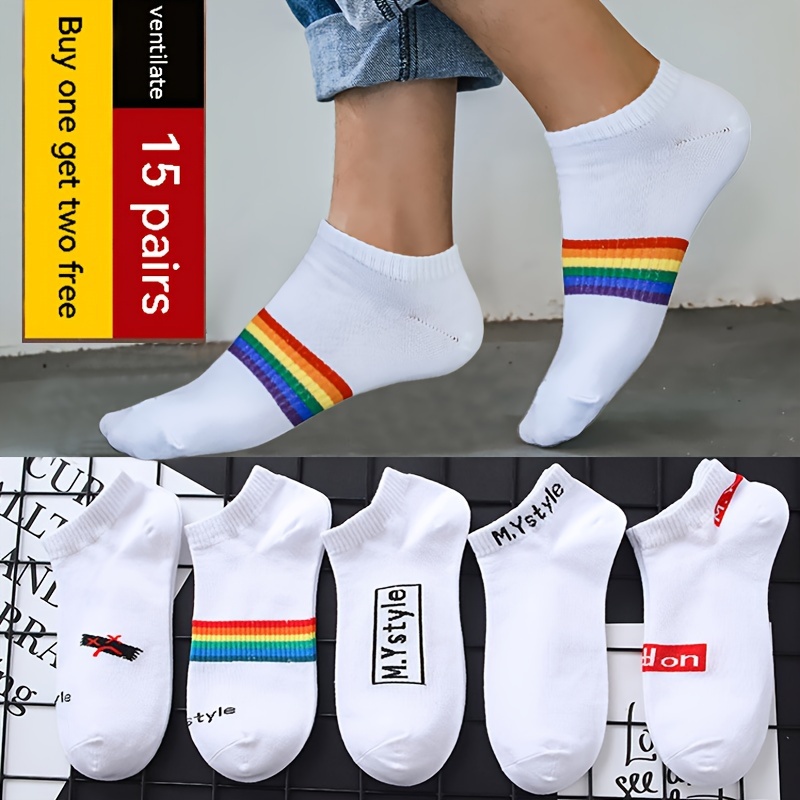 

10 Pairs Of Men's Cotton Blend Anti Odor & Sweat Absorption Low Cut Socks, Comfy & Breathable Fashion Socks, For Daily And Outdoor Wearing