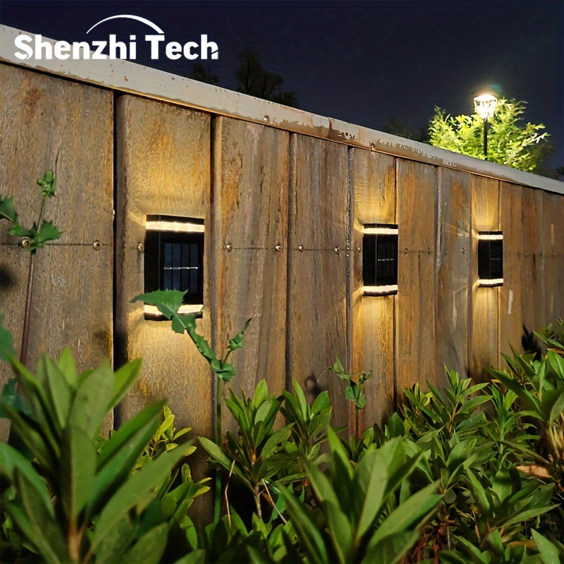 

Shenzhi Tech Solar Outdoor Led Wall Lights, Light Control Up And Down Wall Lamp, Solar Powered Landscape Lighting For House Garage Garden Yard Porch