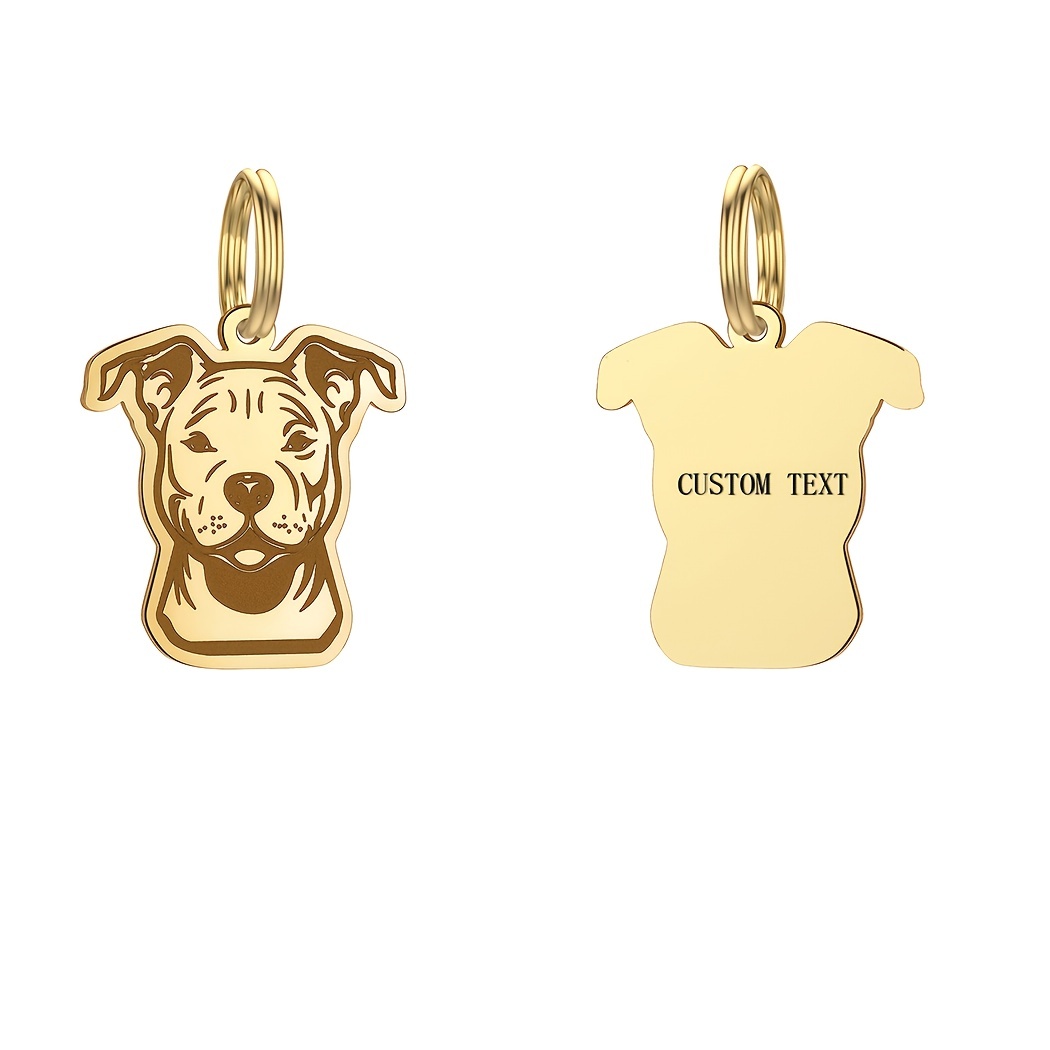 

Personalized Dog Id Tag Keychain - Engraved Steel Pet For Men