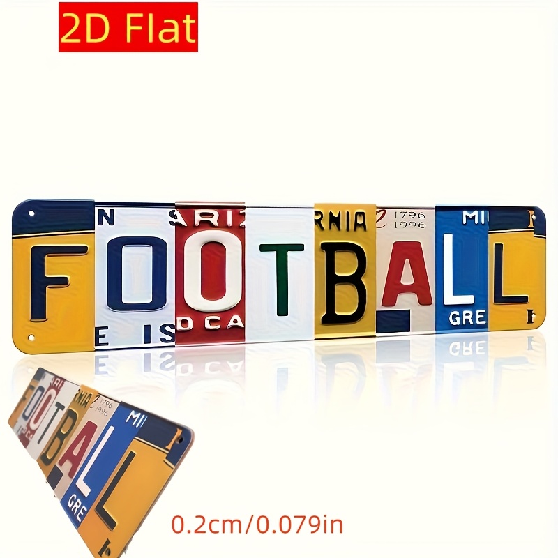 TEMU 2d Flat Wooden, "retro 2d Flat Wooden Plaque, And Garden Decoration With Tennis Court Graphics, Suitable For Sports-themed Rooms And Outdoor