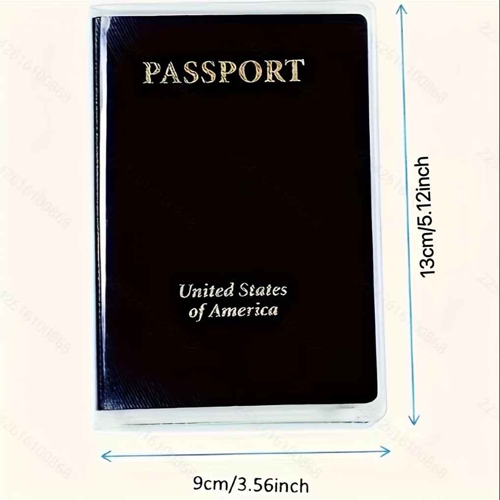 4pcs Durable Passport Covers with Multiple Card Slots, Scratch-Resistant & Waterproof Document Protectors - Transparent