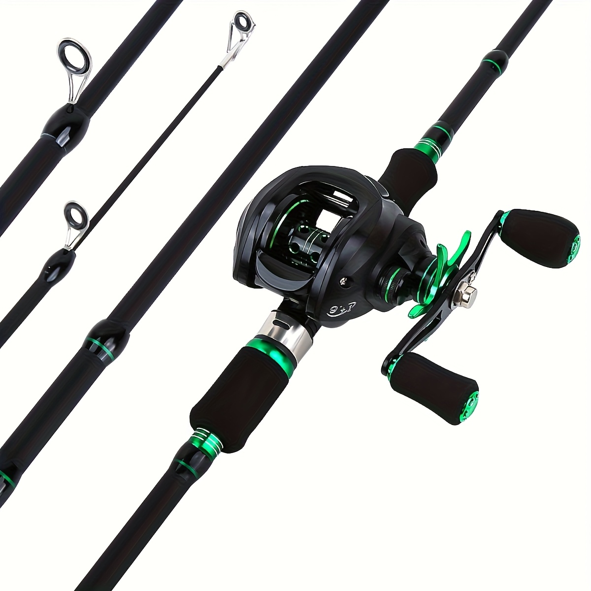 baitcasting retractable fishing rod black telescopic fishing rod baitcasting reel