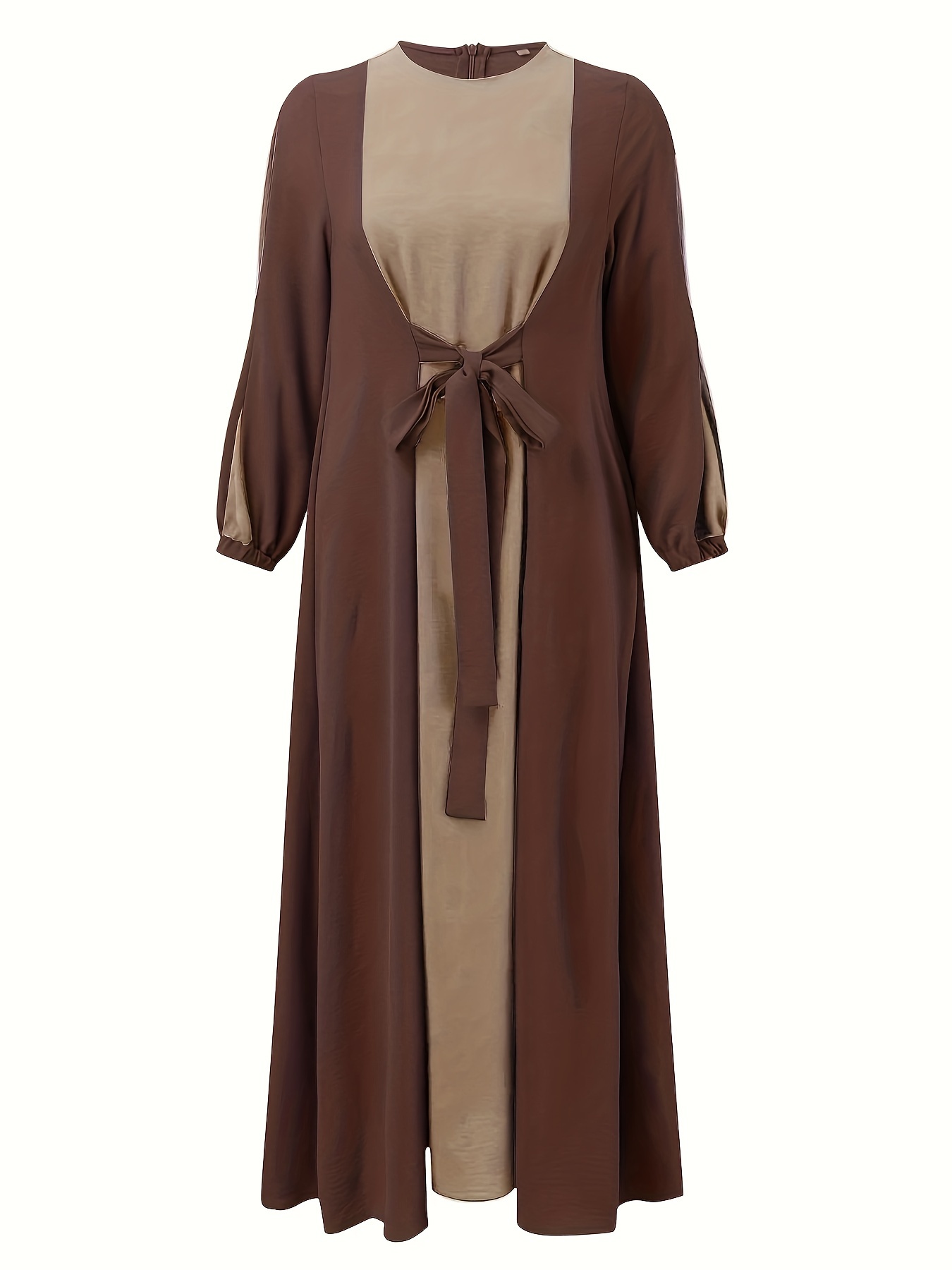 brown abaya dress Hafsa Abaya (Coffee Brown