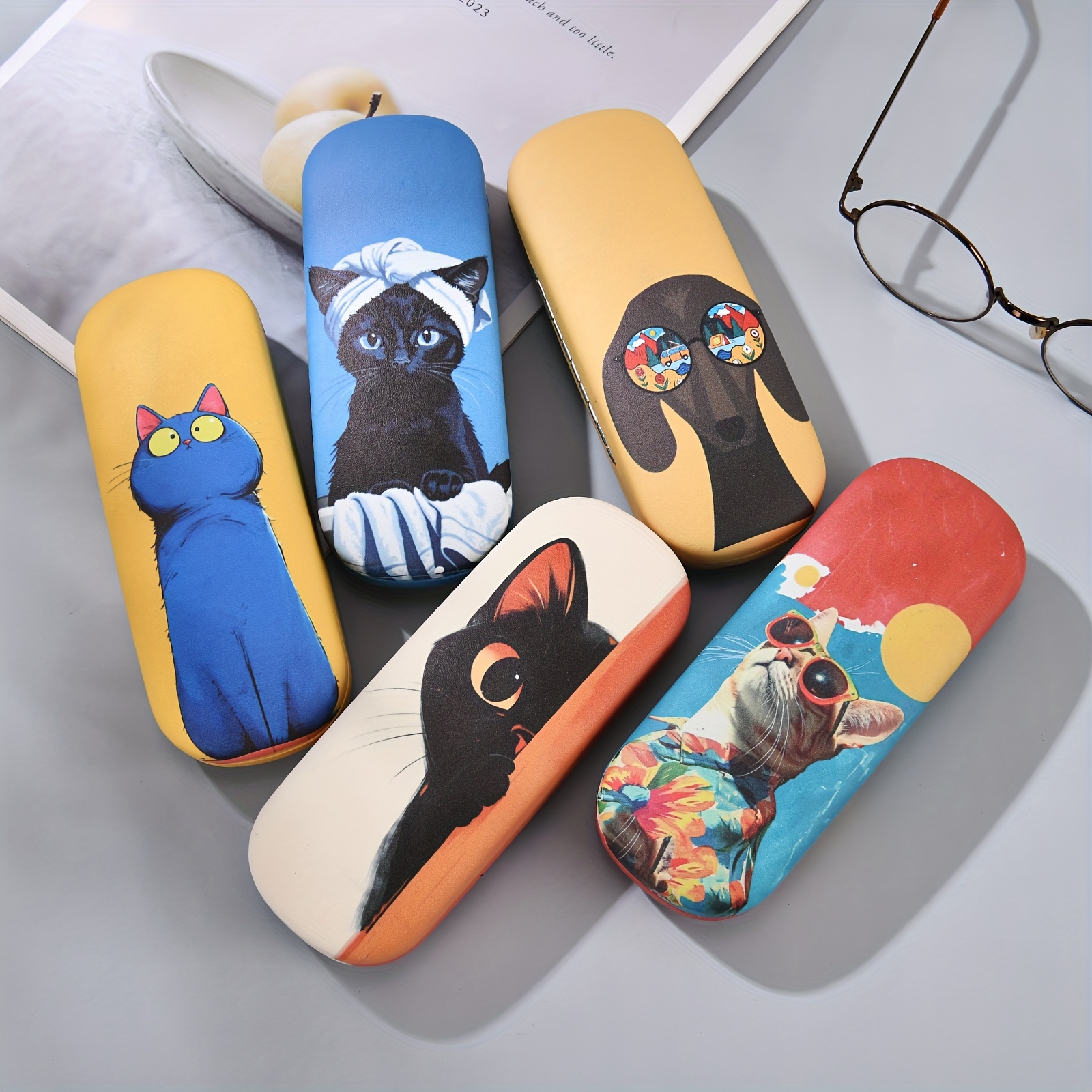 

Print Glasses Case - , Portable, Stress-resistant - Perfect Gift For Men