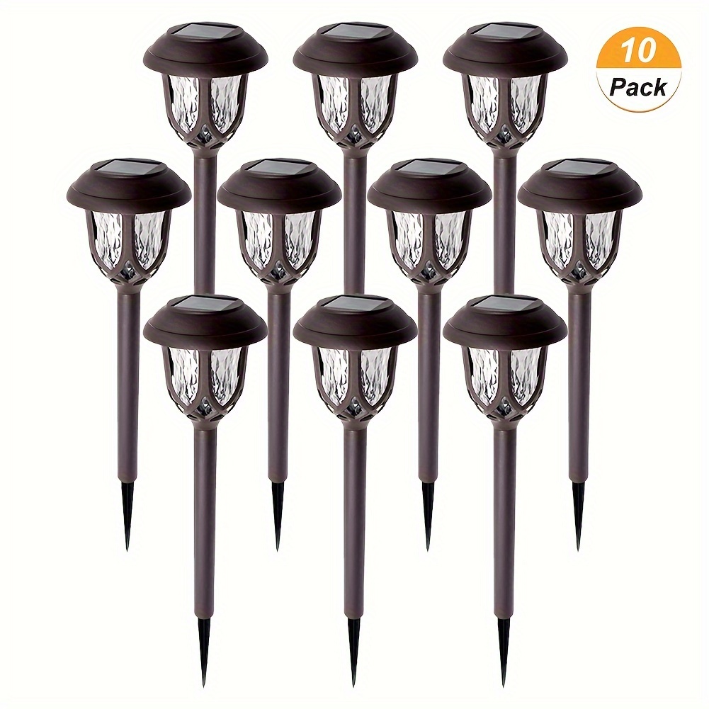 

10 Pack Solar Lights Outdoor Decorative, Solar Pathway Lights Outdoor, Solar Powered Garden Yard Lights For Lawn Wedding Decoration Valentines Day Gifts.