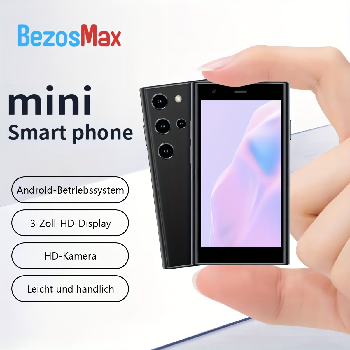 

Bezosmax Mini Smartphone Android 3-inch The Cell Phone Dual Real Phone For Kids Wifi Portable Unlocked Mobile Phone Pocket Telefono Working Tiny Phone