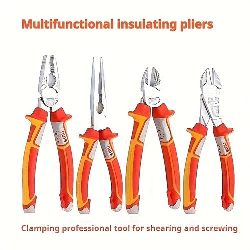 item picture 7 8 inch chromium vanadium steel multi purpose needle nose pliers smu brand industrial wire cutters for electrician repair