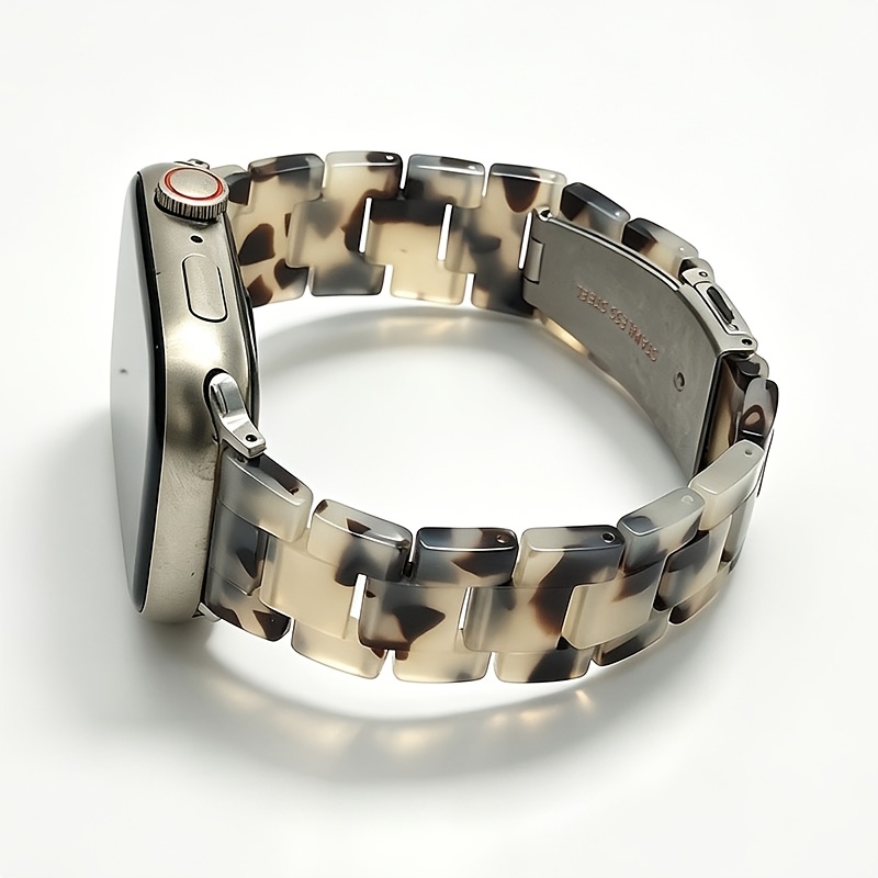 TEMU Resin Watch Band, Suitable For Watch 38/40/41mm, 42/44/45/46/49mm. Stylish And Cute Iwatch 10/9/8/7/6/5/4/3/2/1/se Band, Lightweight And -clear