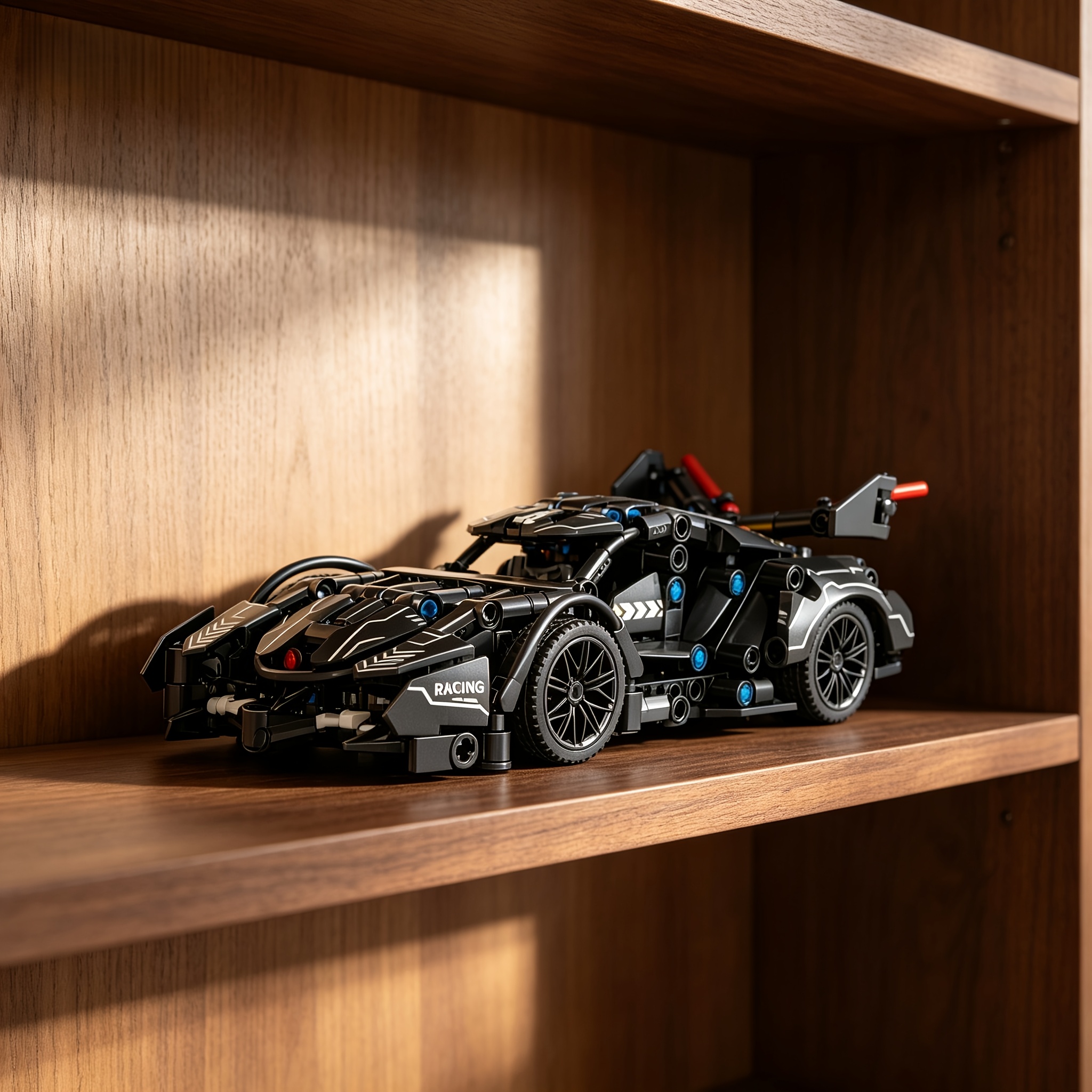 Black V12 Sports Car Building Blocks, Limited Edition