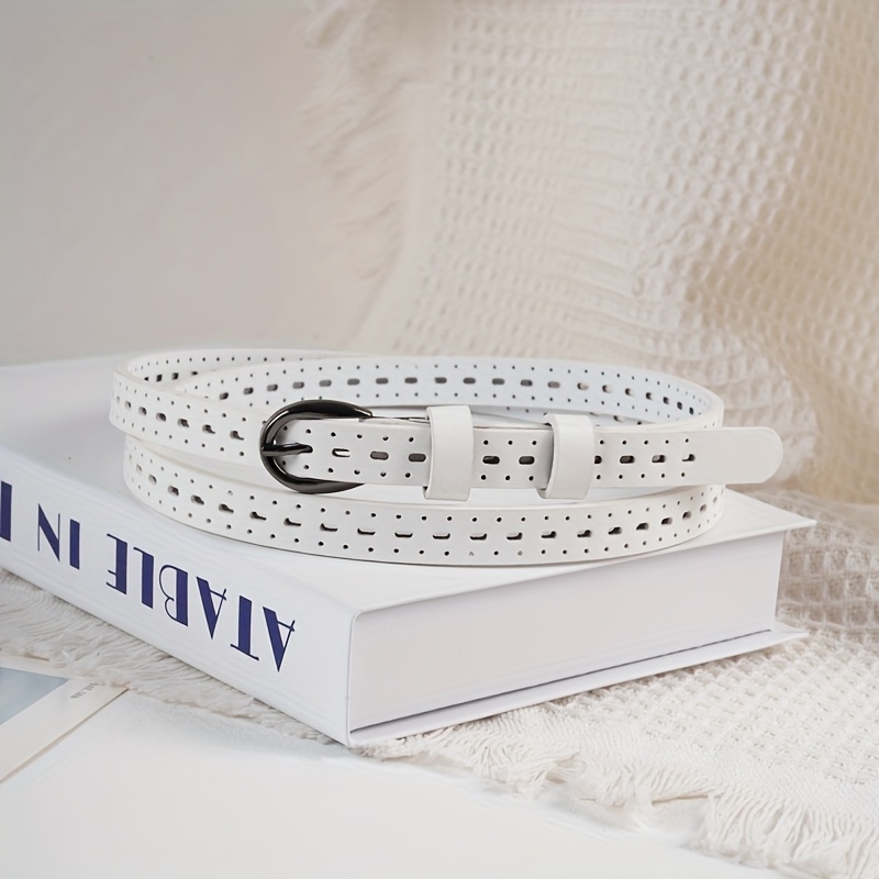 Image of 1pc Women's Fashionable Belt, Retro Minimalist Style, Hollowed-out Belt Design, Suitable For Jeans And Coats, Mother's Day