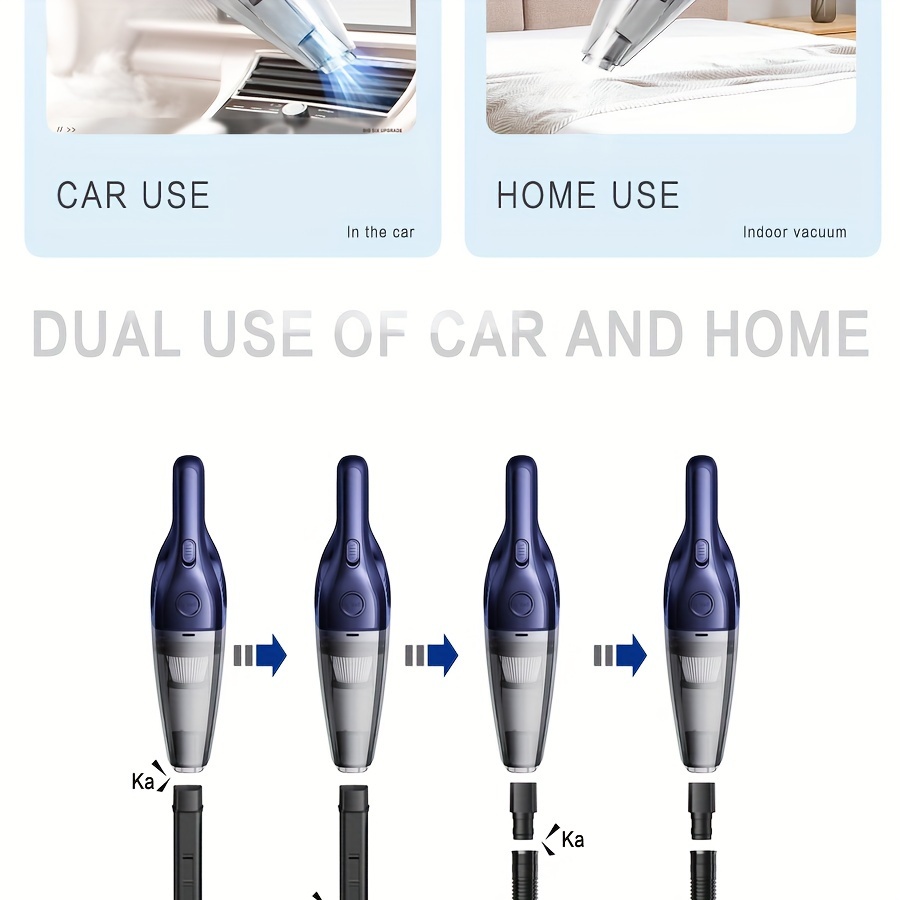 portable vacuum cleaner for home and car use with strong   usb rechargeable mini cleaning vacuum cleaner   with   accessories suitable for   office etc details 8