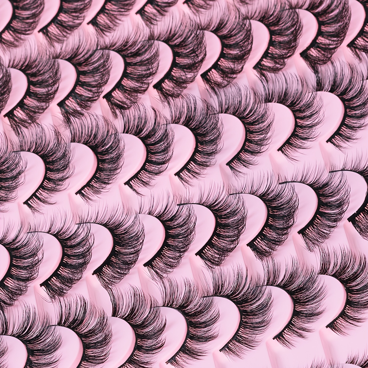 30 pairs of black false eyelashes styles thick curly eyelashes cat eye fluffy lashes for daily party makeup details 3