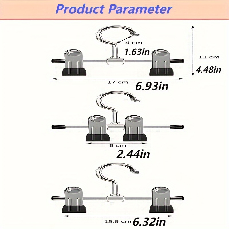 10pcs stainless steel pants hangers with clips windproof storage rack for pants skirts bras scarves underwear bedroom balcony dorm childrens clothing space saving closet organizer   kitchen supplies baked finish details 5