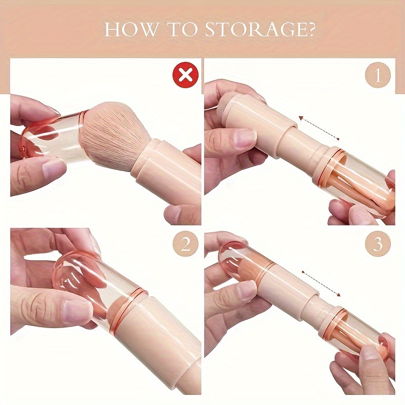 1 Complete Set of 4-in-1 Makeup Brushes for Girls Makeup Brushes Makeup Tools Double-headed Makeup Brushes