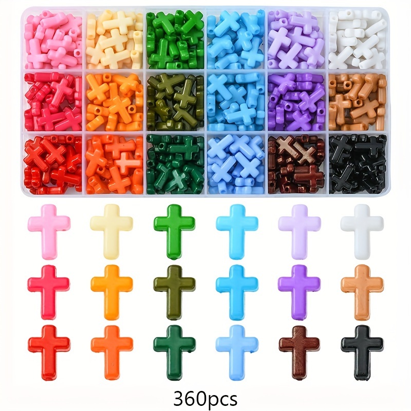 360pcs Of Opaque Acrylic Beads In 18 Different Colors