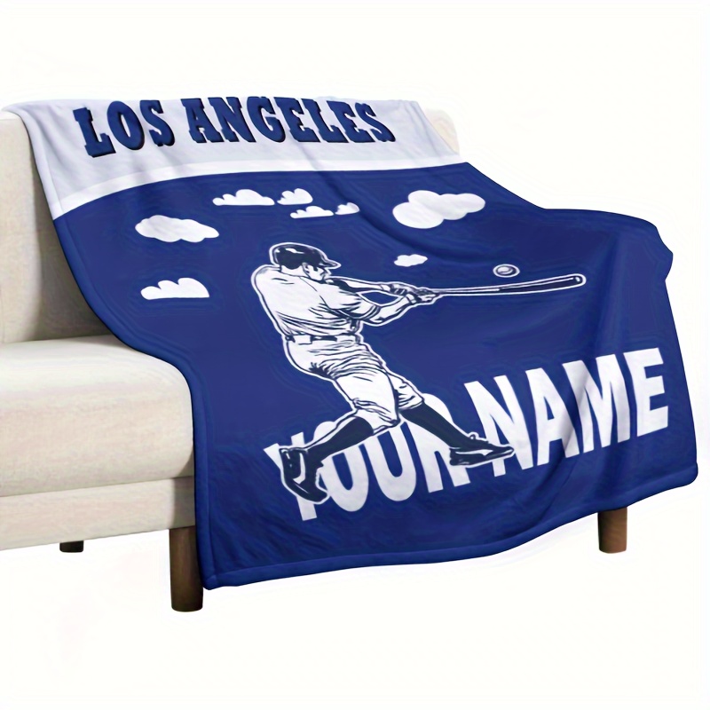 

Customizable Los Angeles Baseball Blanket - Soft Fleece, Couch & Bed - Ideal Fans - Multiple Sizes