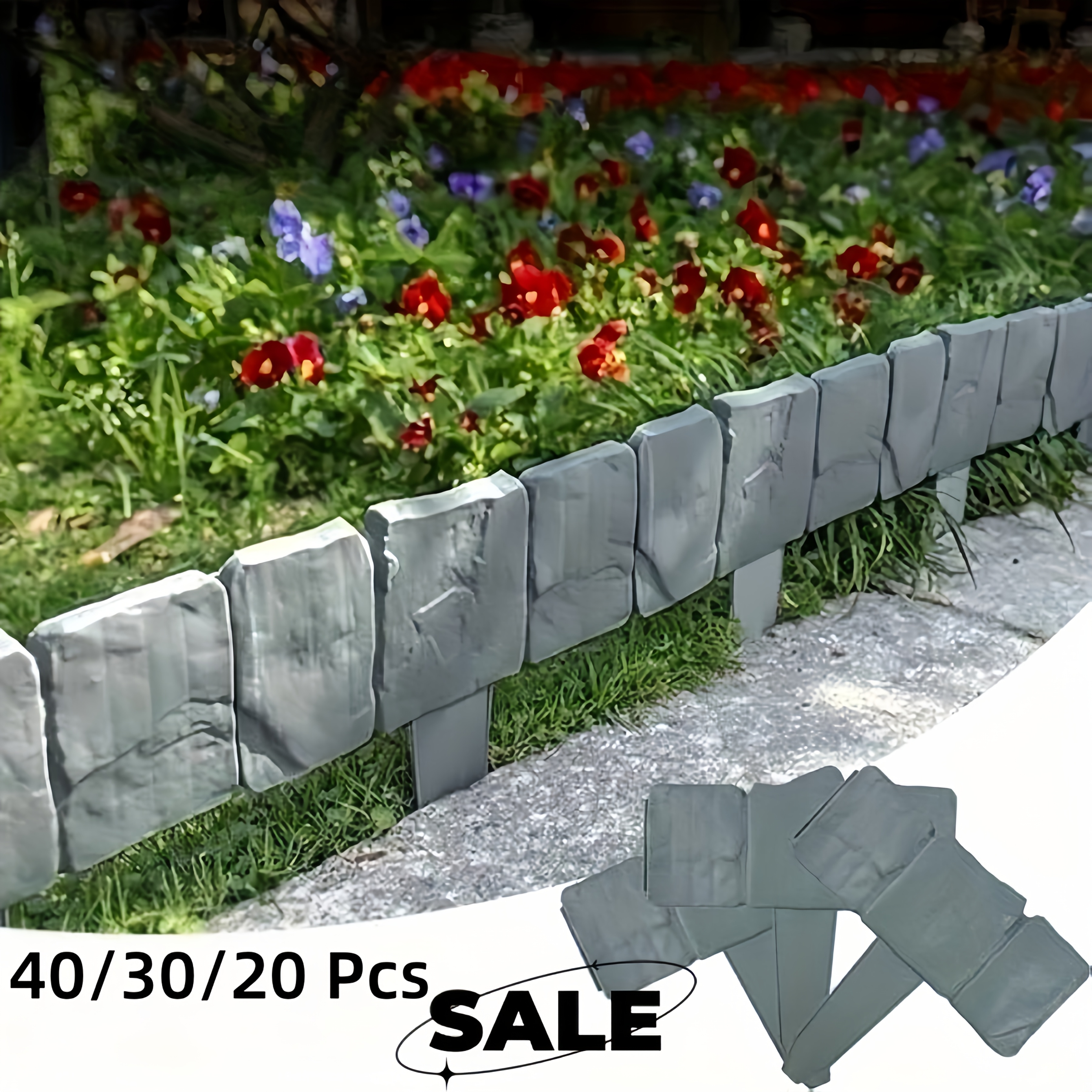 Outside Yard Fence 10/12/24-Pack Garden Plastic Fence Panels