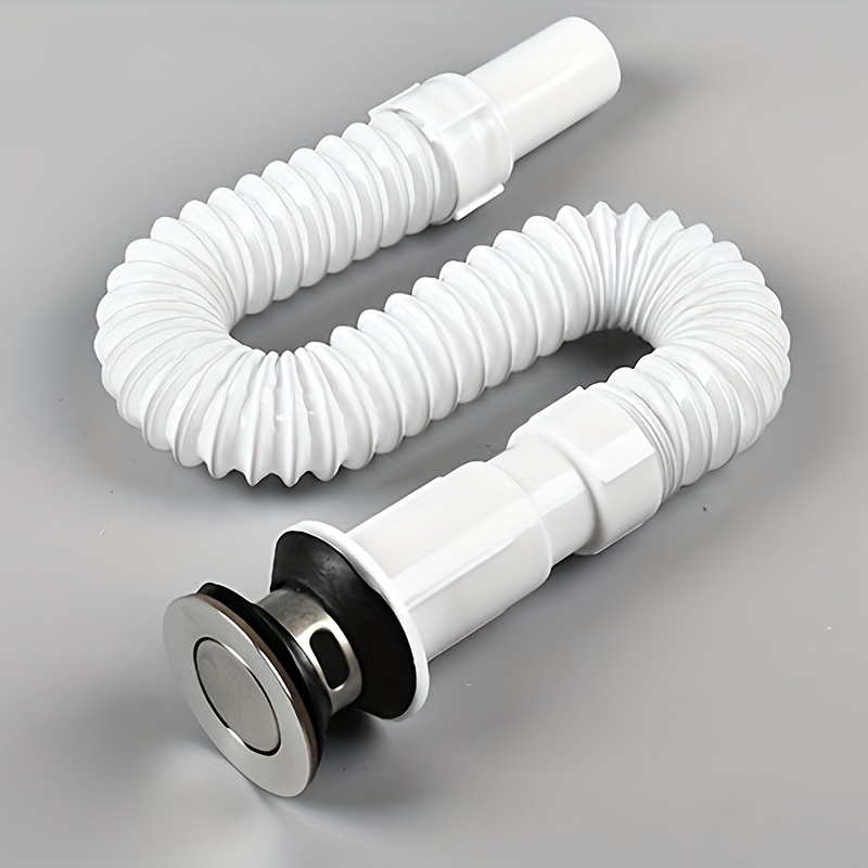 

Complete Bathroom & Balcony Drainage Kit - Includes Basin And Mop Sink Strainers, Plastic Pipe Set For Water Flow