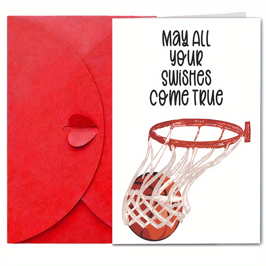 

1pc, - Basketball Birthday Card - Small Business Thank You Gifts - Unique Birthday Card For Him/her