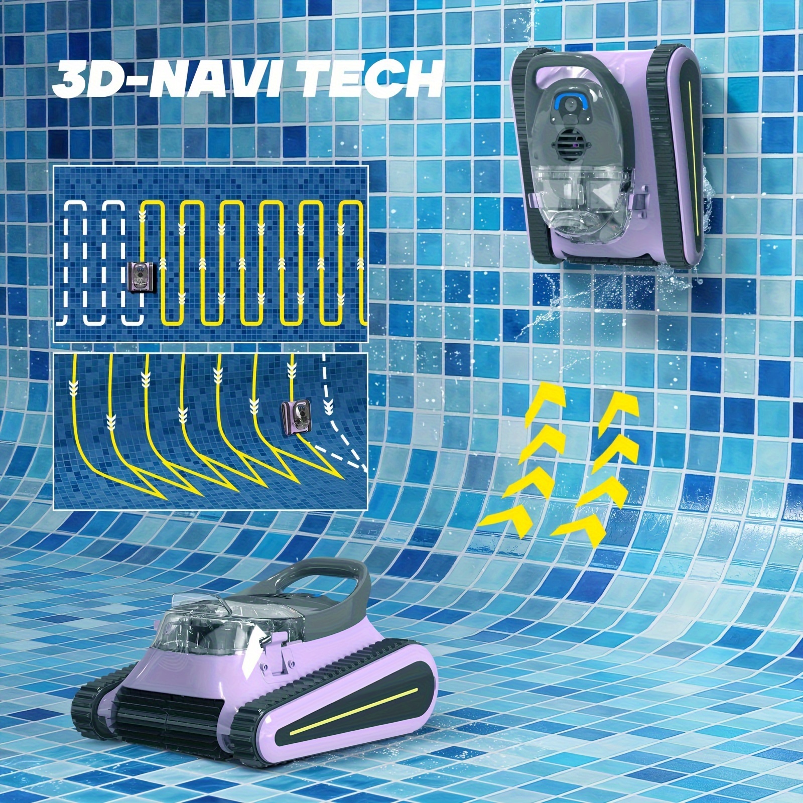 

Pool Vacuum For Inground Pools: Grennix Crab Pro Cordless Automatic Robotic Pool Cleaners For Swimming Pool Wall And Cleaning With 150 Mins Long Battery 180w Suction For Pools Up To 2000 Gray