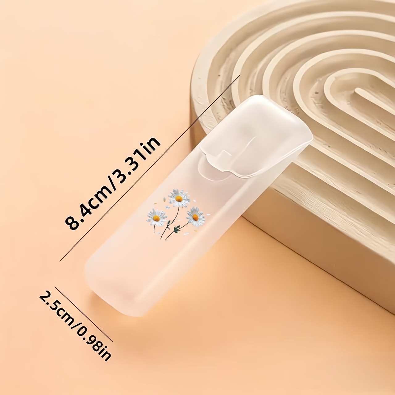 2pcs Set: White and Pink Daisy Vine Pattern Portable Travel Organizer Box