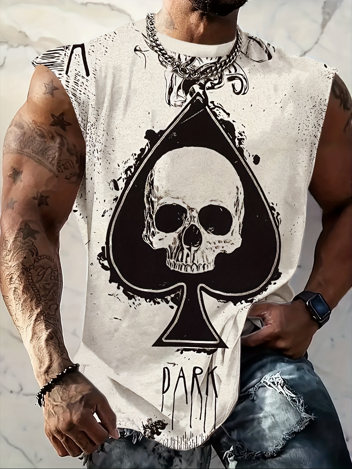 plus size skull tank tops