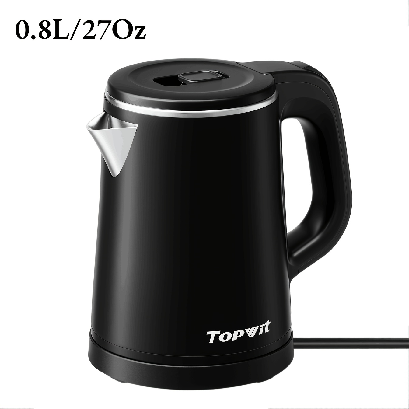 TEMU 0.8l Compact Electric Kettles For Heating Water, Stainless Steel Travel Kettle, Quick Boil Teapot, Boil-dry Safety Feature & Automatic Shut-off, Ideal For Cooking On The Go, Coffee, Tea, And Eggs
