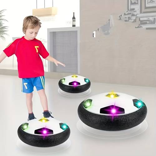 glowing floating soccer ball non toxic abs air floating suspension football suitable for indoor outdoor play battery free operation lightweight for birthday gift for parties training no