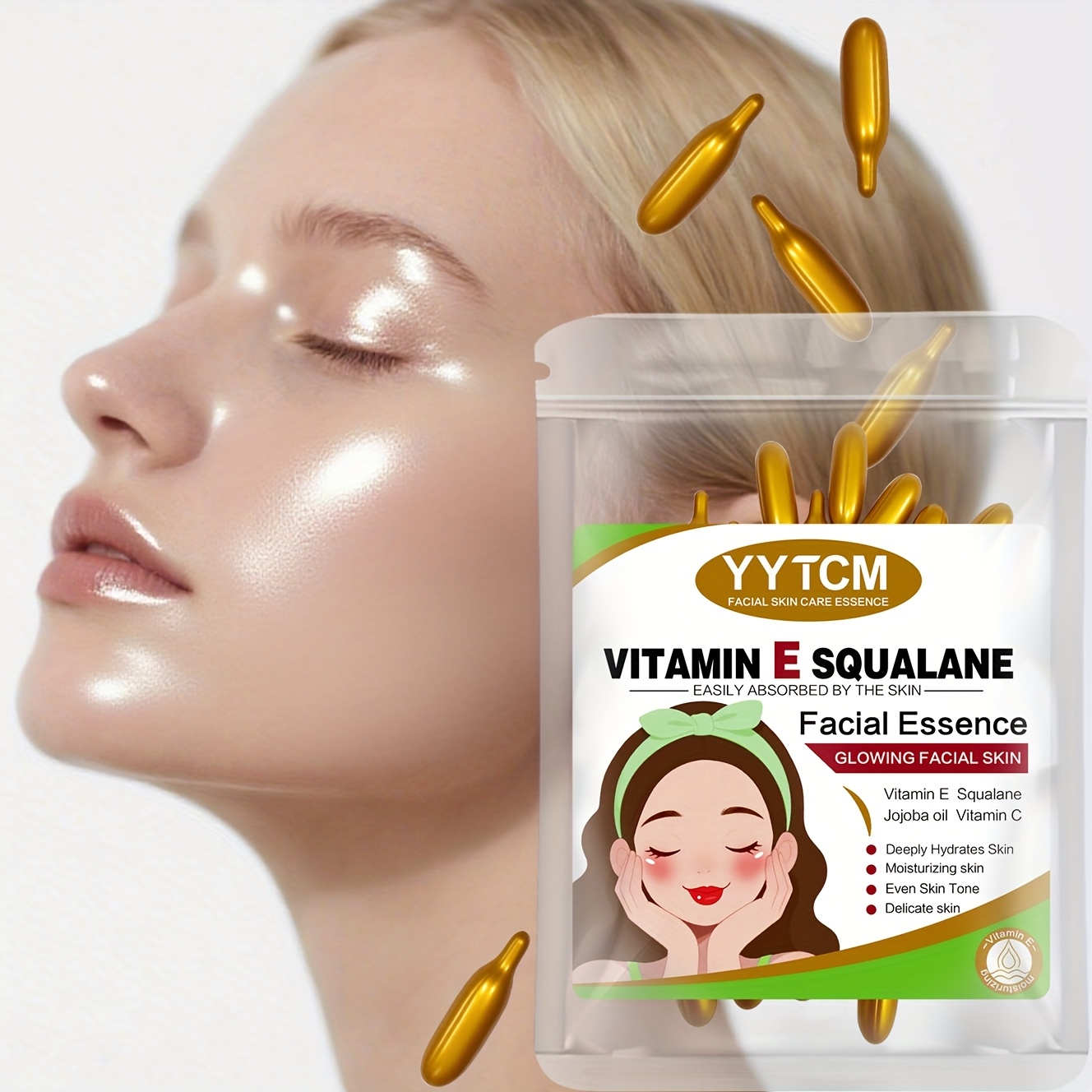 vitamin e deep hydrating capsule serum moisturizing - Temu