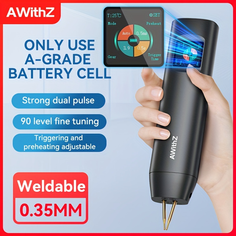 

1pc Awithz , Portable Usb Rechargeable Battery Welding Tool, Manual/ For Diy 18650 Battery Strip Welding Kit