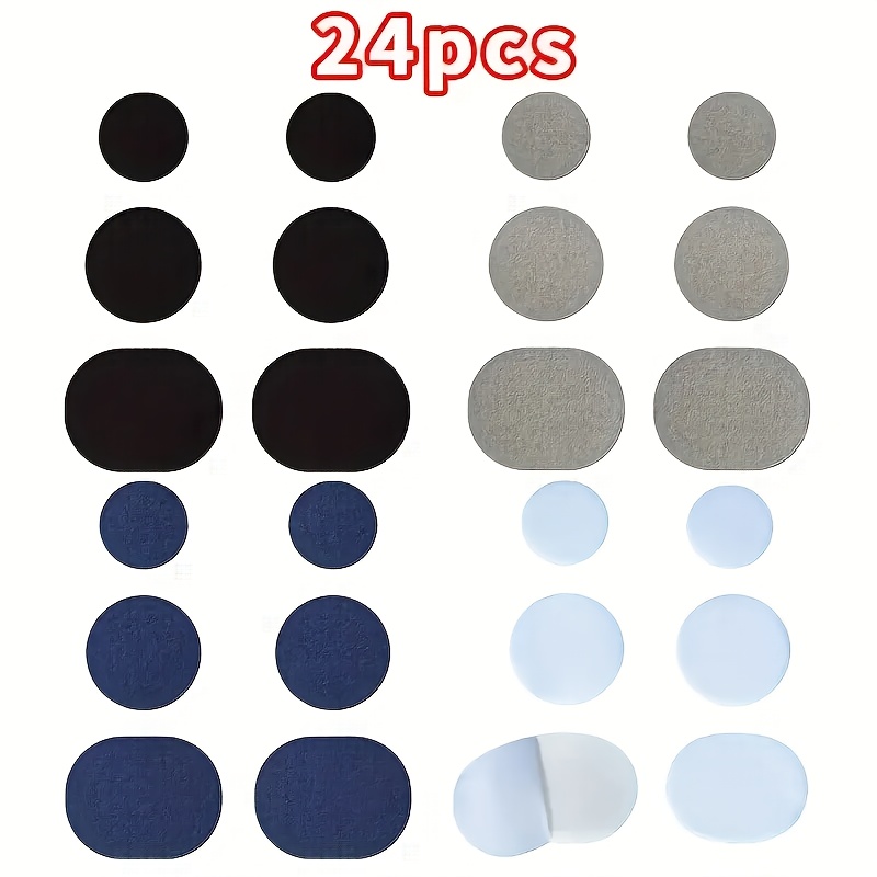 TEMU 24pcs Self-adhesive Shoe Patches For Repairing Side Damage, Lining Holes, And Sneaker Heel Wear. Sturdy And Scratch-resistant, Repair Tears And
