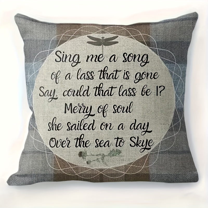 

Song-inspired 18x18 Inch Plush Throw Pillow Cover - Soft, Polyester With Zip Closure For Living Room & Bedroom Decor