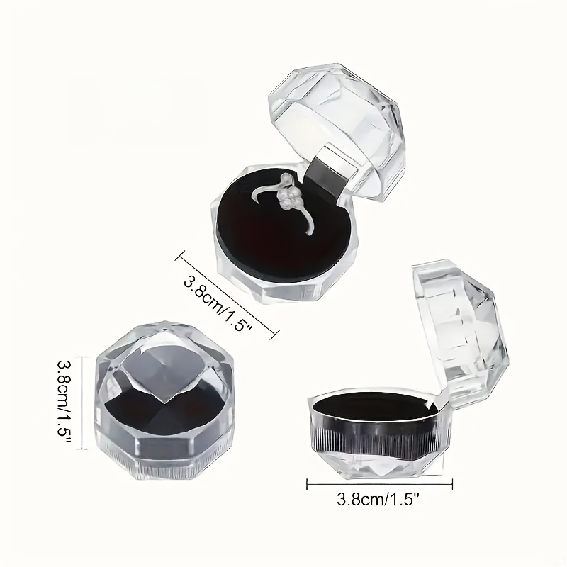 27pcs Crystal Clear Acrylic Jewelry Gift Boxes with Foam Insert