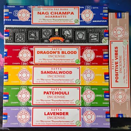 gram package of bng featuring which is along with scents like sandalwood patchouli and lavender it promotes positive energy and offers a diverse of fragrances