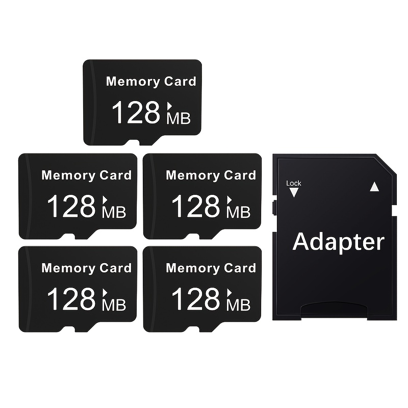 TEMU 5-pack 128mb Micro Sd Card - Rugged Storage For Trail Cameras, Action Cameras, Industrial Sensors & Portable Devices Phone