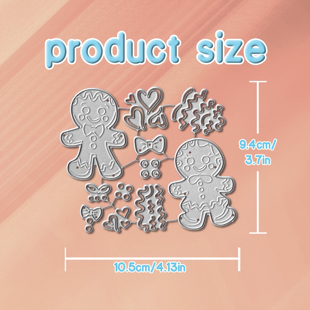TEMU This Single Christmas Gingerbread Metal Cutting Die Is Ideal For Decorating Greeting Cards, Scrapbook Albums, Embossing Templates, Making