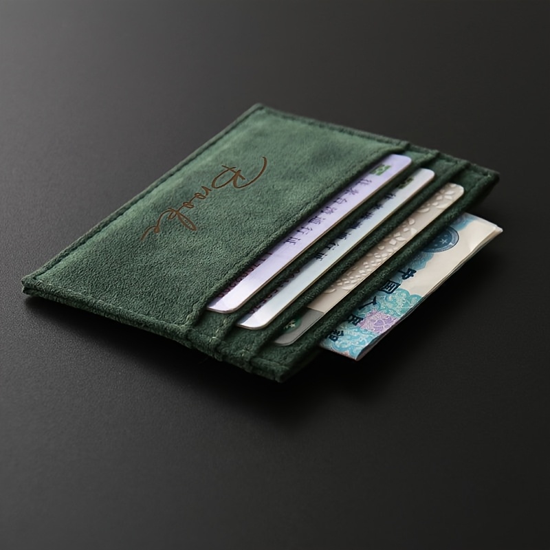 TEMU Customizable 3d Laser Engraved Name Unisex Easy Lightweight Card Holder With Card Slot For Bank Cards And Id, Christmas New Year Birthday Gift