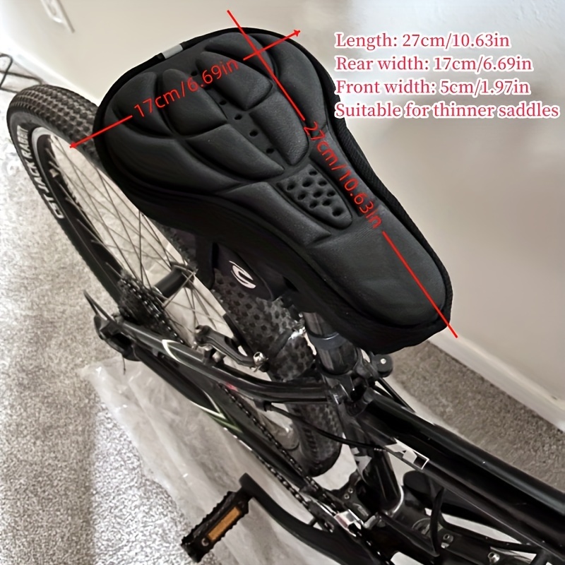 comfortable bicycle seat cushion cover shock absorption Temu