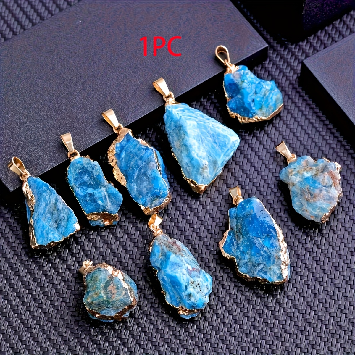 E-shop 1/3 Stück Set Natürlicher Phosphorit Anhänger, Niedliche Unregelmäßige Geschliffene Rohstein Halskette Pulloverkette Accessoire, Perfektes