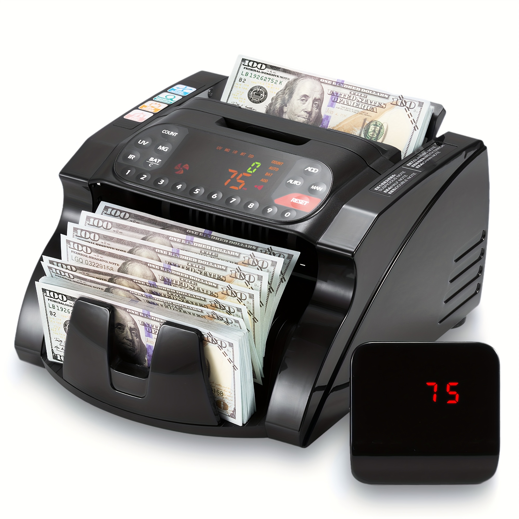 

Automatic Money Counter With Detection - 1, 000 Per Minute, Uv/mg/ For Dollars & , Iron Construction, Ideal For Use, Perfect Valentine's Day Gift