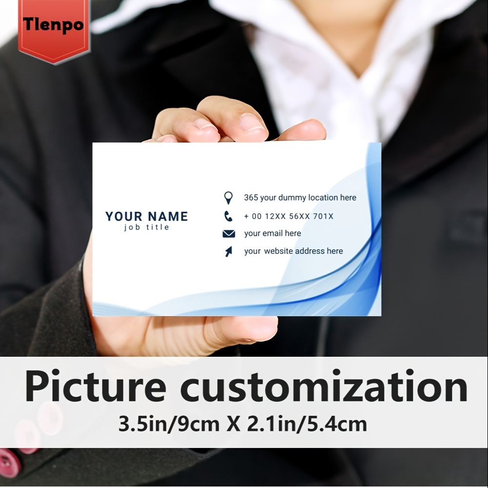 

500/1000pcs Custom Waterproof Business Cards - Personalize With Your Photo, Ideal For Desk, Thank You & Invitation Cards