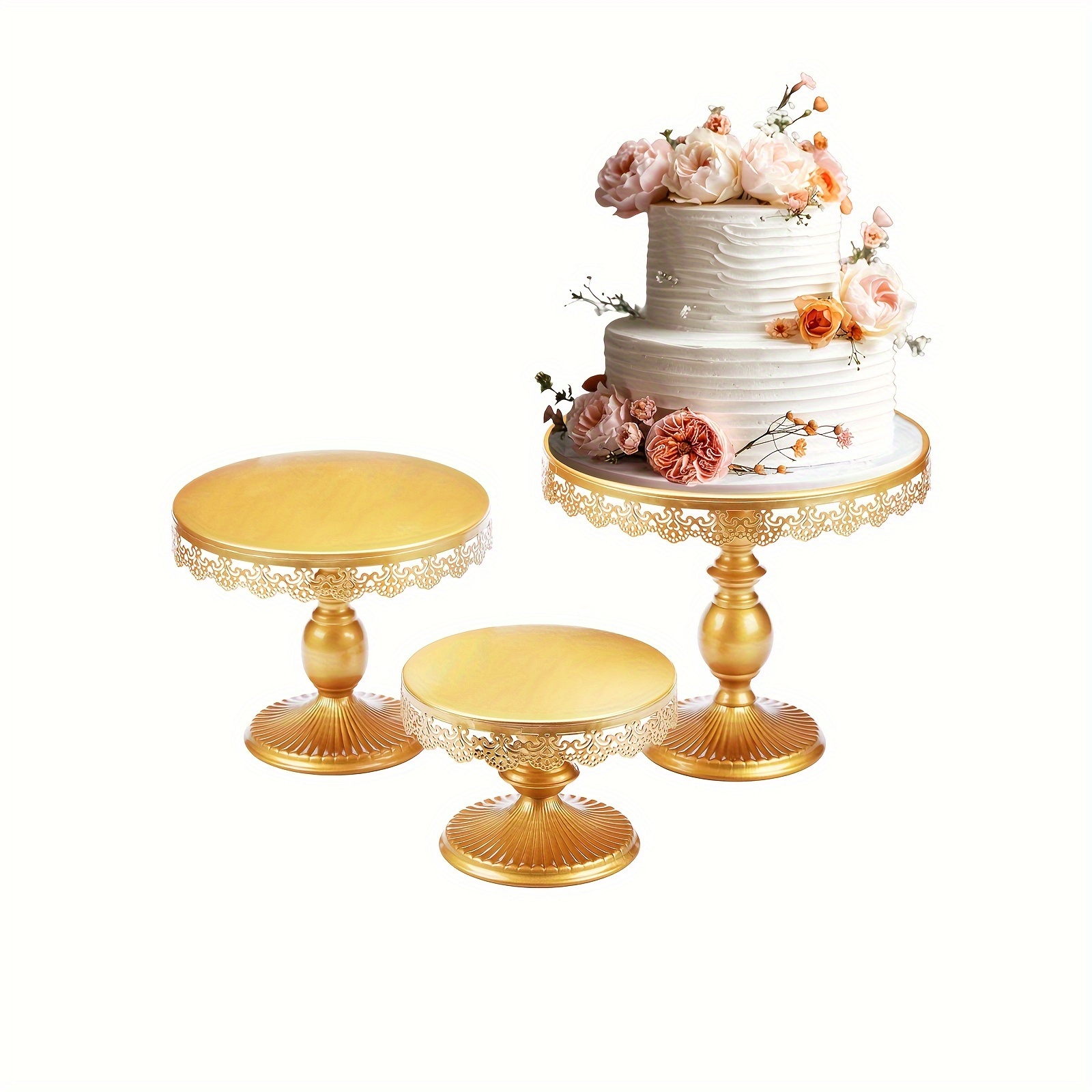 Presentoir A Gateau Ynzeyx Présentoir Gâteau, 3Pcs Présentoir à Cupca En Métal Support Gateau Bonbon