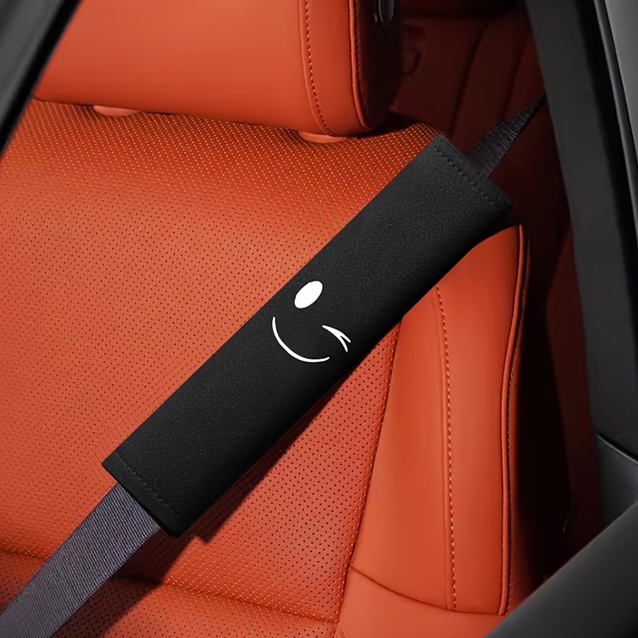 Image of 1pc Of Car Seat Belt Shoulder Pad, Soft Embroidered Seat Belt Cushion With A , Compatible With All Vehicle Models, Car Interior Accessory