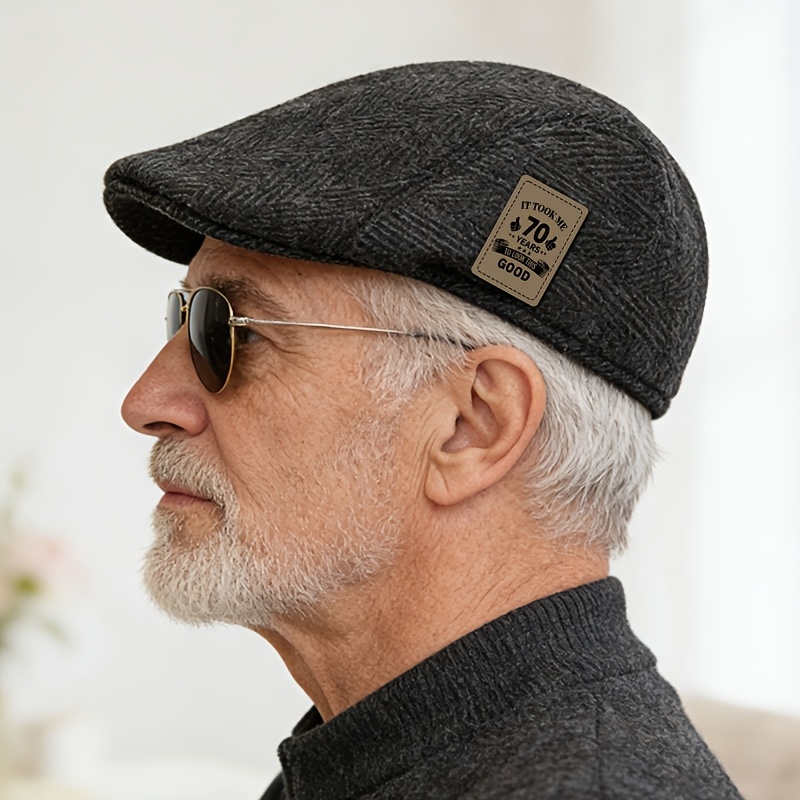 TEMU New Stylish And Elegant Outdoor Hats For Middle-aged And Elderly Men, Featuring A Trendy British Design, Versatile For Casual Wear, Including