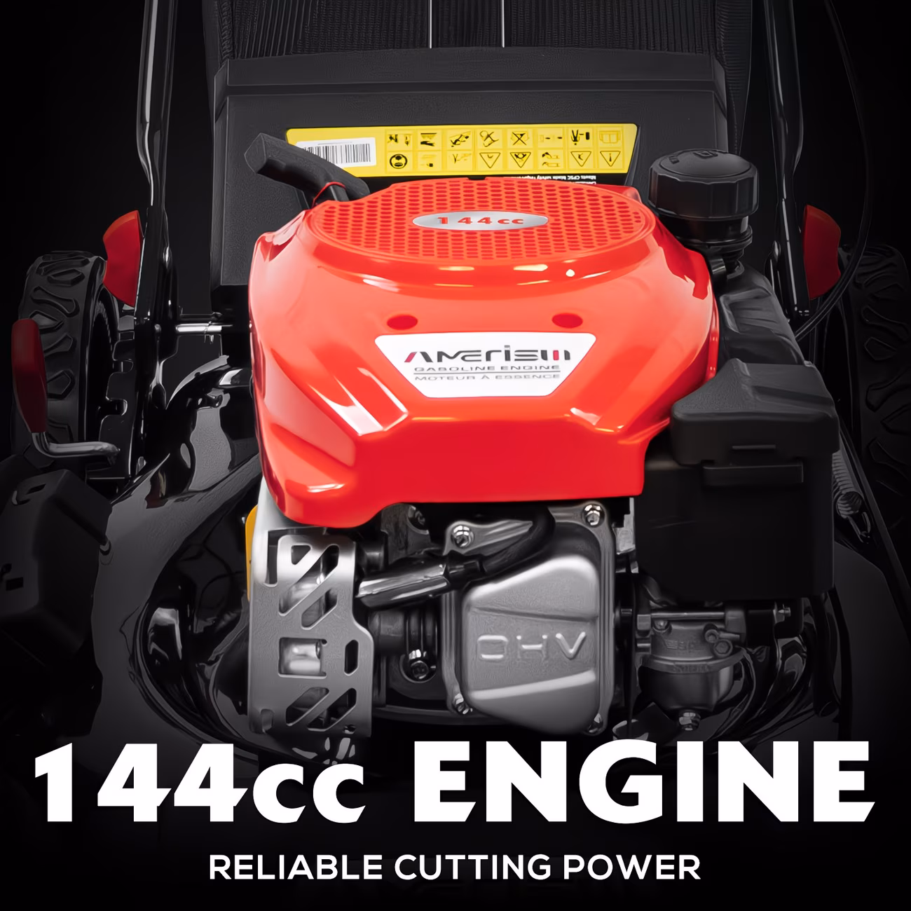 21 lawn mower 144cc 2 in 1 3 in 1 mulching 170cc 3 in 1 self propelled with 6 height adjustment high rear wheels gardening supplies and equipment foldable handles for lawn yard and garden maintenance Product details 7