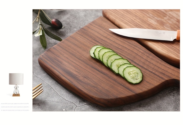 set of 2 handcrafted walnut wood cutting board set for couples   and stylish kitchen accessories details 9