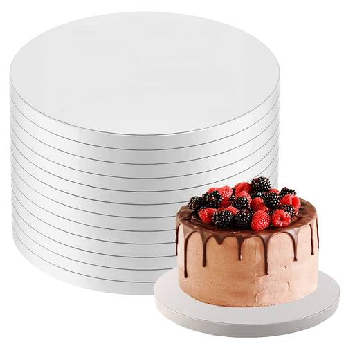 10pcs10inch round cake board white pizza pan for baking and cake decorating ideal gift for bakers and cake lovers for birthdays weddings christmas graduation christmas halloween new year and valentines day