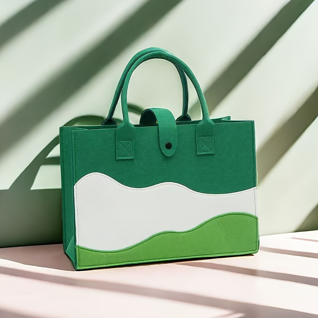 TEMU Women's Tote Bag Felt Bag Handbag Storage Shopping Tote Storage Bag Cartoon Print Gift Bag