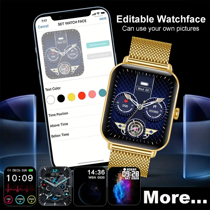 smart watch can make and answer calls 1 83 inch full touch screen wireless call sport watch compatible with android and iphone phones 100 sport modes sport fitness smart watch details 3